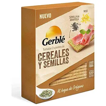 

Tostadas crujientes de mijo y semillas de amapola al toque de orégano sin gluten estuche 100 g