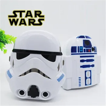 

Disney Star Wars R2-D2 Robot StromTrooper Head Portraits 3D Bento Box Creative Children Cartoon Lunch Box X5210