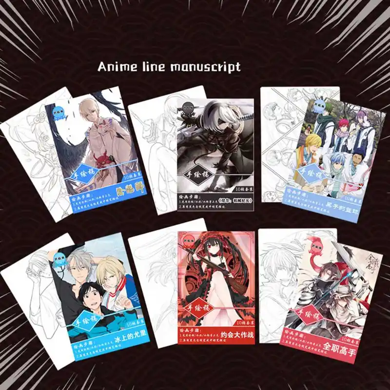 10pages Book Anime Demon Slayer Kimetsu No Yaiba Coloring Book Painting Drawing Antistress Books Imitated Copy Book Toy Gift Aliexpress