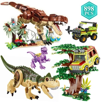 

Technic Jurassic Park Movie Dinosaur Escape Defend The Base Building Blocks with Action Figures Bricks Toys Kids Holiday Gift