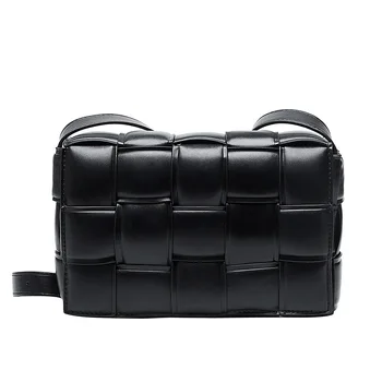 

Weave Flap Bags Square Crossbody Bag 2020 New High Quality PU Leather Women's Designer Handbag Travel Shoulder Messenger Bag