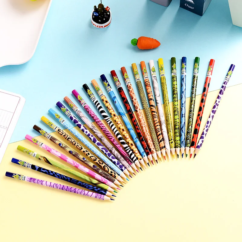 

24pcs/lot lapices kawaii Cute Korea Novelty color pencil Set School pencils Stationery faber castel portaminas 05823