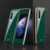 Woven pattern Patterned Tempered Glass case for samsung galaxy fold 5G Case Plating Frame Hard Glass Back Cover for Galaxy Fold