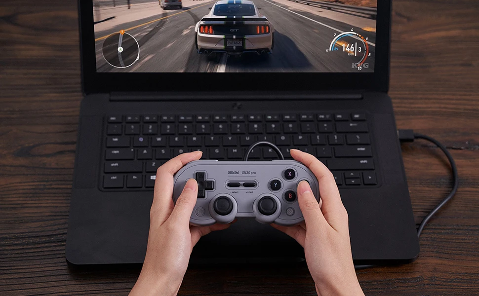 8BitDo SN30 Pro USB Gamepad Wired Controller Joystick for Nintendo Switch Windows Steam Raspberry Pi Gray Edition