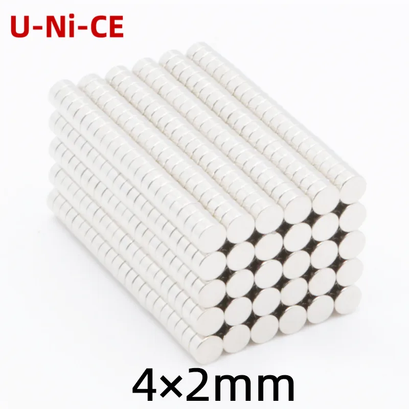 

30/100/200 pieces 4mmX2mm strong cylinder rare earth magnet 4X2 neodymium N35 Mini small round magnets 4*2mm