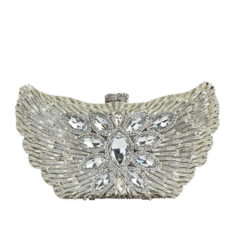 

Personality butterfly modeling Dinner Bag crystal diamond handbag evening bag popular bride bag party pack