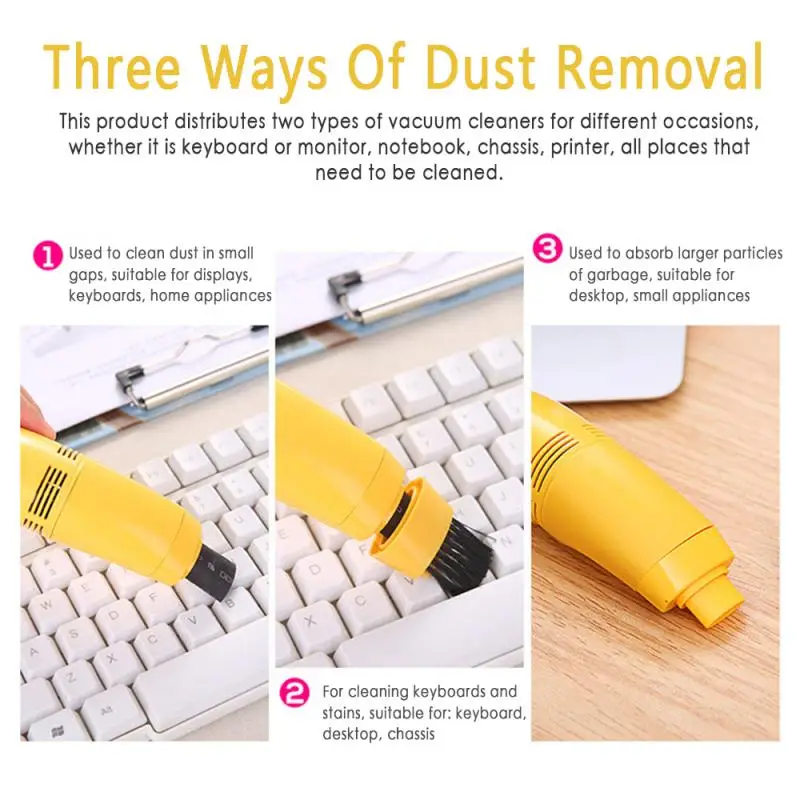 Portable Mini Handheld USB Keyboard Vacuum Cleaner Computer Dust Blower Duster For Laptop Desktop PC Computer Cleaning Kit Tool