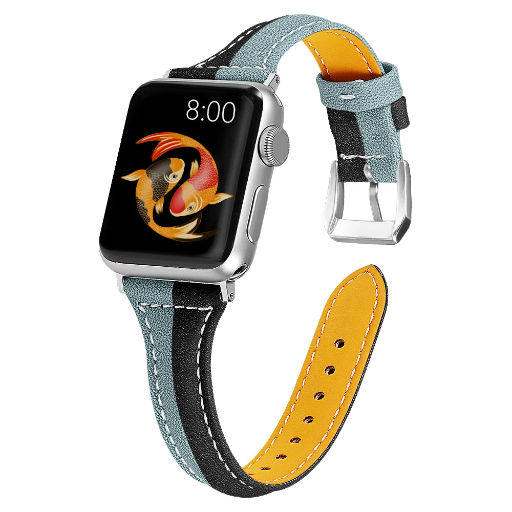 Apple, кожаный ремешок для часов 5, 4, 3, 2, 1, Iwatch ремешок 38 мм, 42 мм, браслет, Аксессуары для умных часов, браслет для Apple Watch, ремешок 40 мм, 44 мм