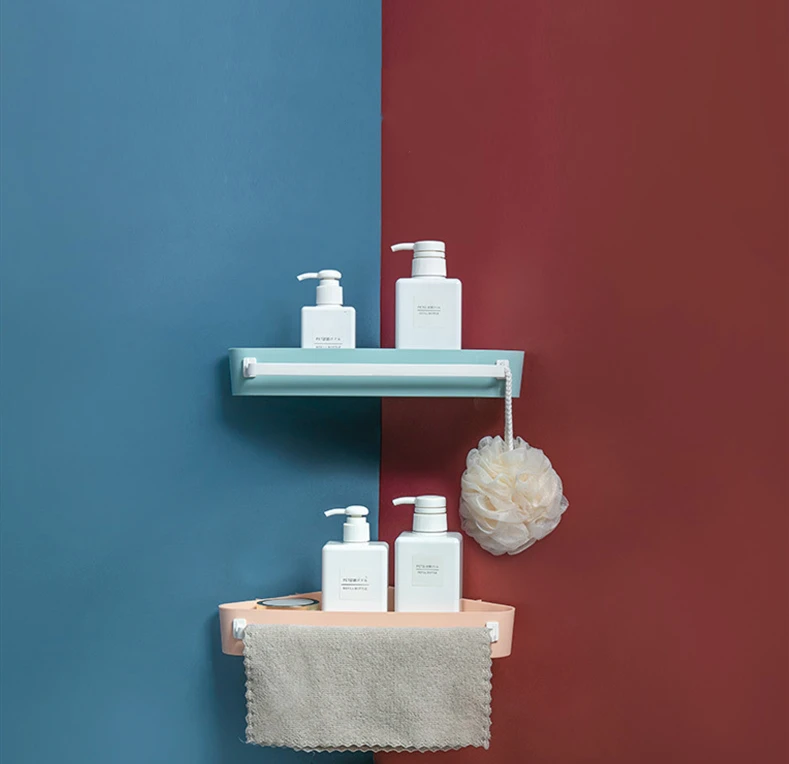 LIYIMENG 5 цветов угловая полка для ванной полка держатель треугольник пластиковая корзина для хранения бесдырочная кухонная Ванная Комната Хранение стойка