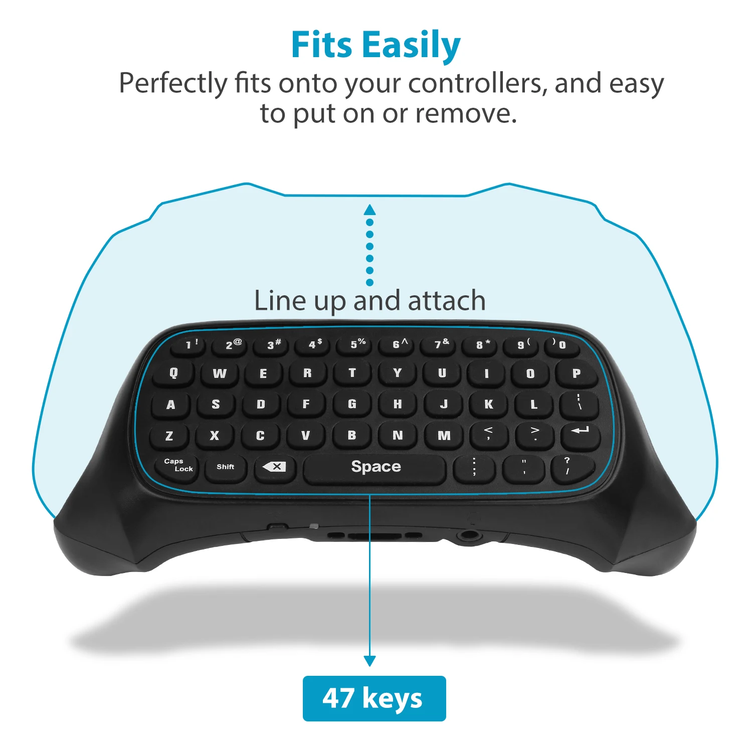 MoKo Xbox One Mini Green Backlight Keyboard,2.4G Receiver Wireless Chatpad Message Game Keyboard Keypad,with Headset and Audio