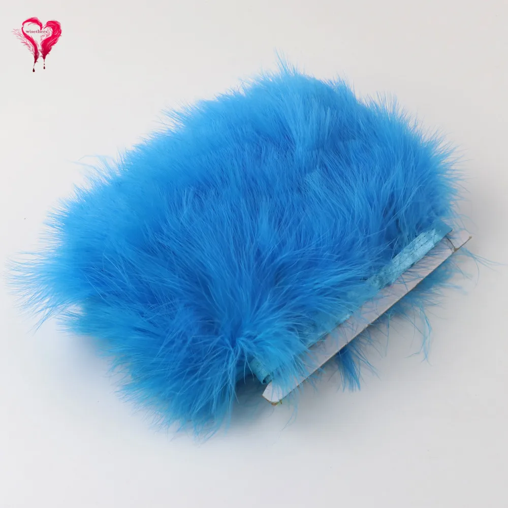 Natural Marabou Feather Ribbon Wedding Clothing Decoration Length 6-8CM Fancy Turkey Feather Carnival Party Sewing Accessories