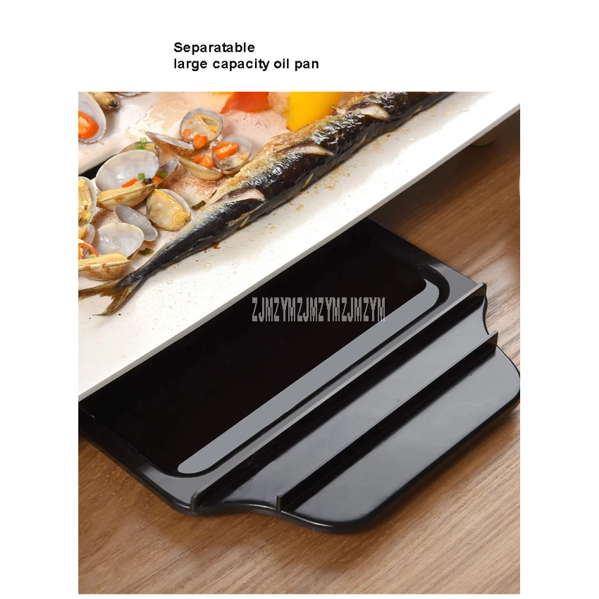 2100W Korean Style Electric Baking Tray Smoke-free Non Stick Ceramic Plate Multi-functional Electric Frying Roasting Machine