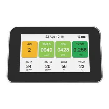 

Portable Digital LCD display Quick Sensing Air Quality Monitor Gas Pollution Meter Detector PM2.5+CO2+Formaldehyde(HCHO)