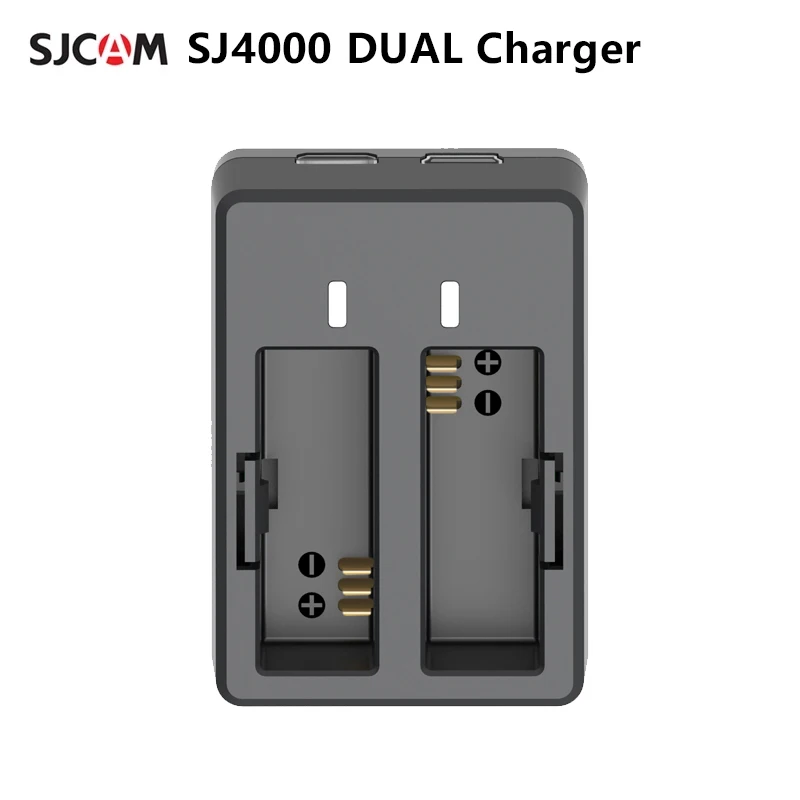 Двойное зарядное устройство SJ4000 с usb кабелем для экшн камеры SJCAM SJ4000AIR SJ5000X SJ5000 Plus