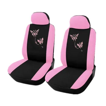 

For Pink Car Seat Covers Butterfly Embroidery Car-Styling Woman Seat Covers Automobiles Car Interior For KIA For BWM X5