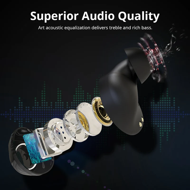 Langsdom T20 беспроводные наушники Bluetooth для телефона спортивные настоящие стерео