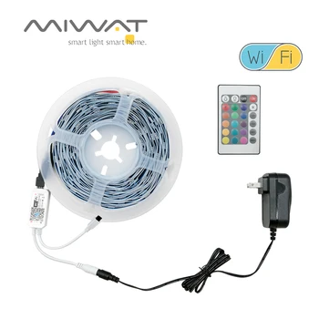 

5M/10M LED Strip Light RGB SMD5050 Flexible Ribbon fita led light strip RGB Tape Diode DC12V+Wifi/RF/IR Remote Control+Adapter