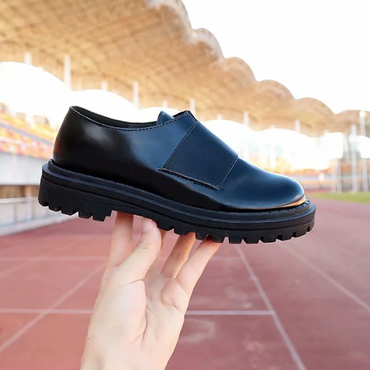 

2019 Women Shoes All-Match Modis Oxfords Women's Autumn Casual Female Sneakers British Style Round Toe Dress Cute Leather Fall