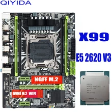 X99 материнская плата с XEON E5 2620 V3 комбо памяти набор NVME USB3.0 MATX сервер DDR4 материнская плата комплект