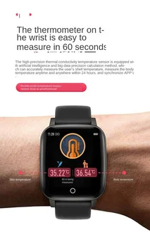 

Temperature gauge Smart Watches clinical Waterproof Tracker Sport Clock SmartBand Heart Rate Monitor Blood Tracker Sport Clock