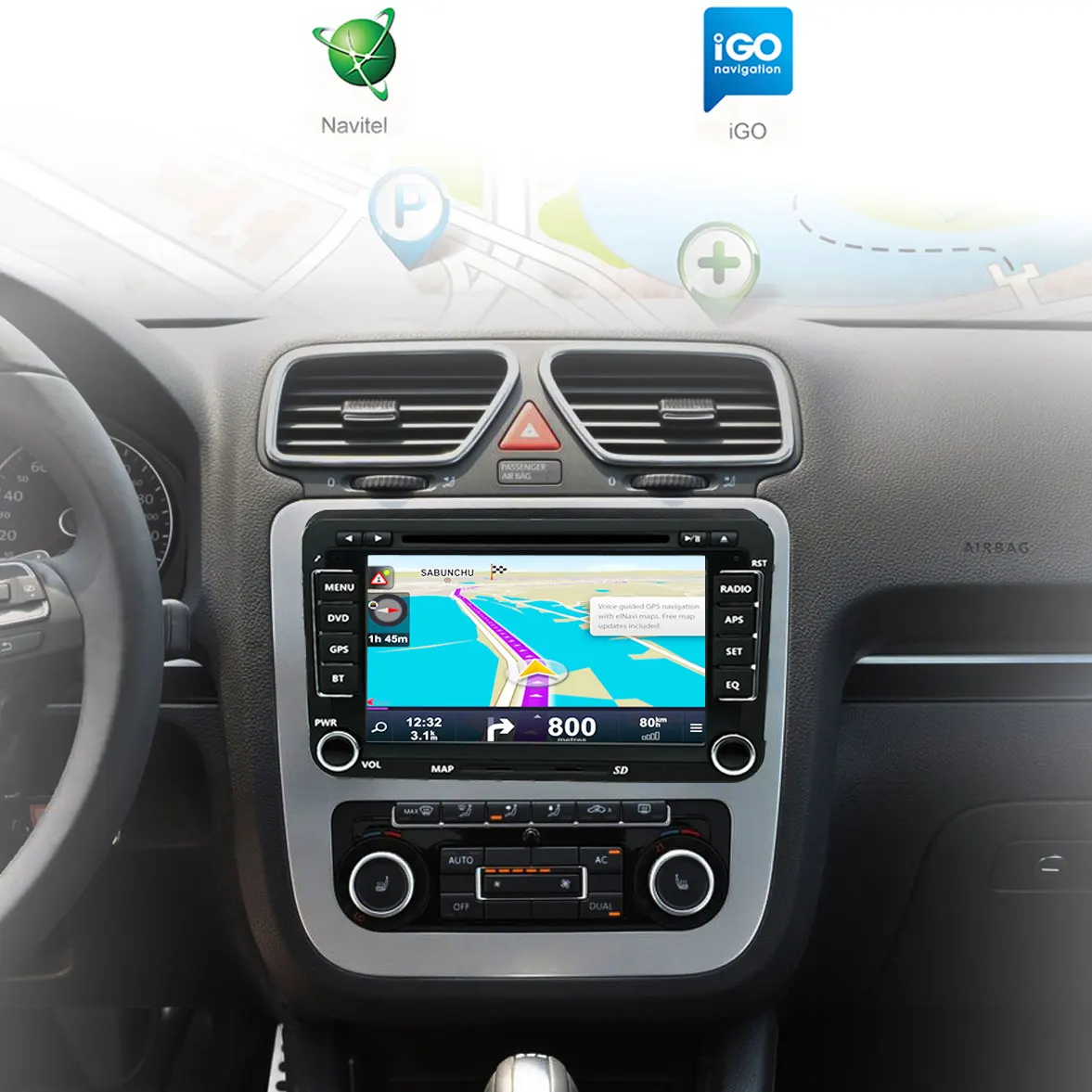 Sale Car Multimedia player 2 Din Car DVD For VW/Volkswagen/Golf/Polo/Tiguan/Passat/b7/b6/SEAT/leon/Skoda/Octavia Radio GPS DAB 4