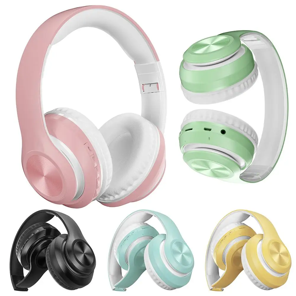 

Bluetooth 5.0 Wireless earphone Foldable Rechargeable Wireless Headset Memory Card HiFi Sound Wireless Bluetooth Headphone