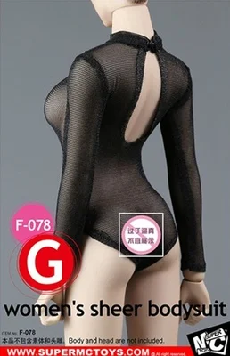 G SUPERMCToys, F-078, 1/6, сексуальный купальник, прозрачный, боди для 12 дюймов, Phicen Tbleague, Verycool, Jiaoudoll, фигурка, сделай сам - Цвет: G