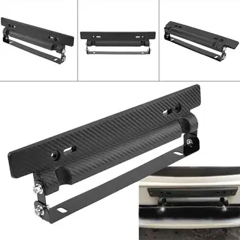

Vehemo Carbon Fiber Pattern License Plate Frame Holder Car License Plate Holder Bracket License Plate Frame for Refit Auto