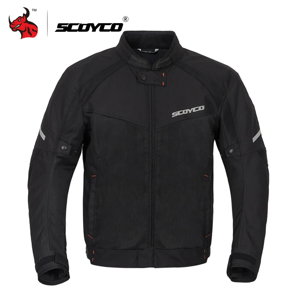 

SCOYCO Summer Men Motorcycle Jacket Motocross Off-Road Jacket Motor Racing Jacket Breathable Mesh Moto Jacket Protective Gear