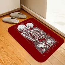 Хэллоуин вечерние кухонные коврик для гостиной Хэллоуин пара череп шаблон ковер для украшения дома Скелет области напольный коврик