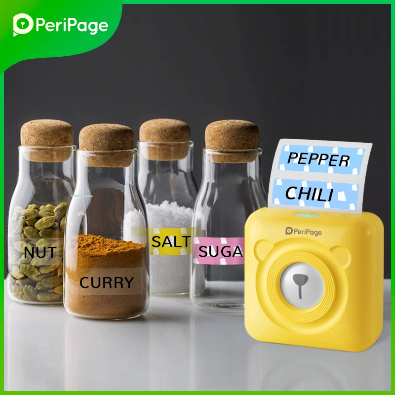 Peripage A6 Mini Portable Photo Bluetooth Printer Gift Thermal Label Printer Free APP Sticker Web Note Printing Machine