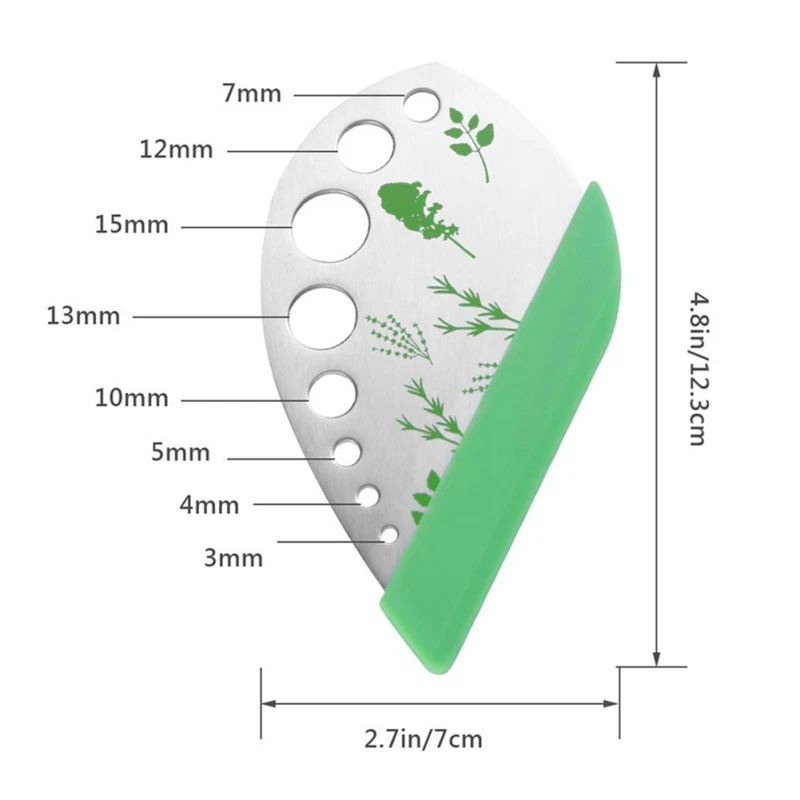 Нож для зачистки трав с 9 отверстиями, кухонный инструмент для зачистки трав из нержавеющей стали, инструмент для зачистки трав, фруктов, Листьев, Chard Collard, инструменты для приготовления пищи