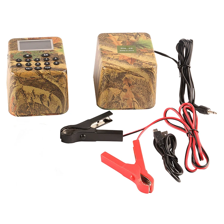 

PDDHKK 2pcs 50W Electric Hunting Decoy Support Timer ON/OFF Speaker Bird Caller Sound MP3 Player Without Remote Controller