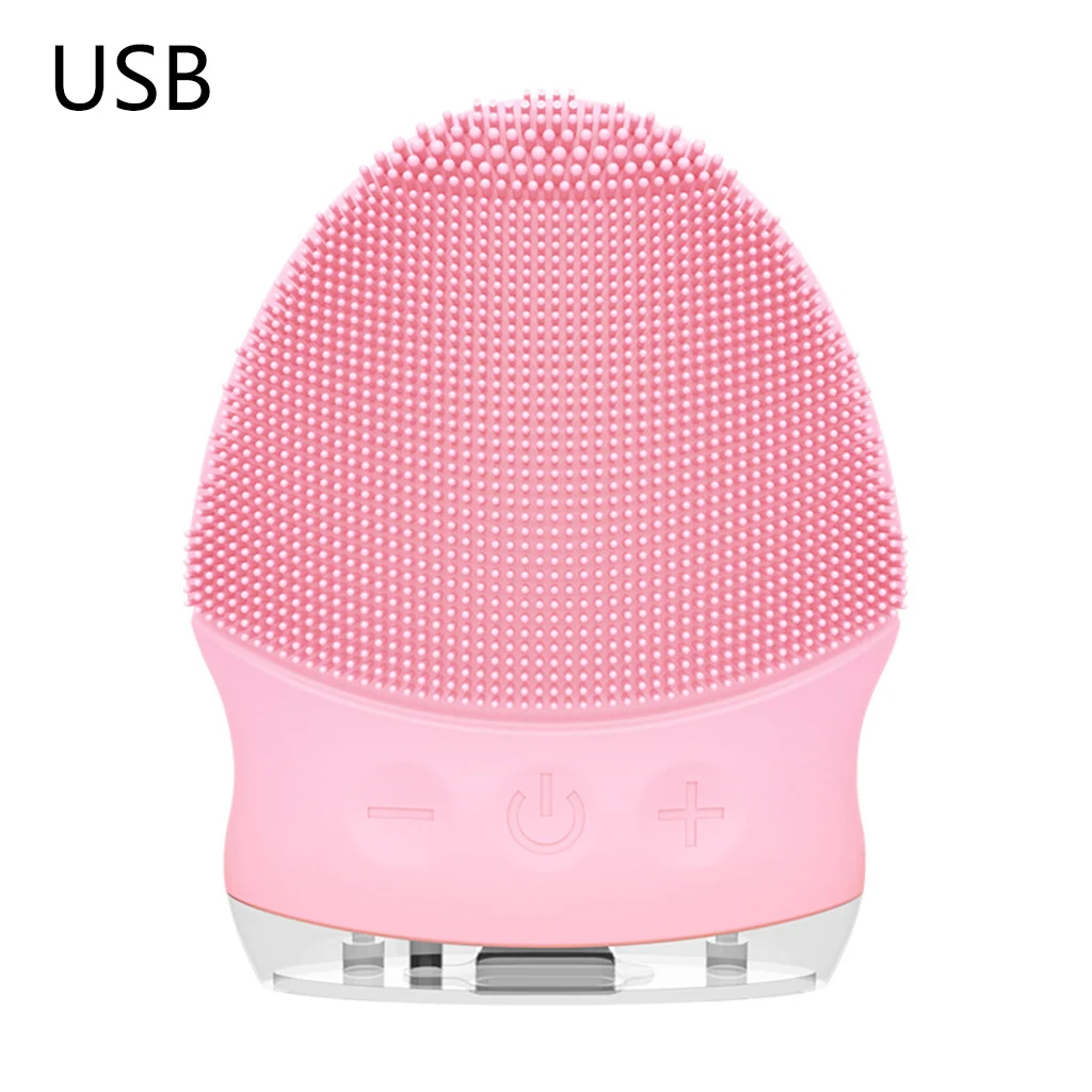 usb Зарядка Электрический Силиконовый водонепроницаемый Очищающий Инструмент красота очиститель пор щётка для умывания лица массажер
