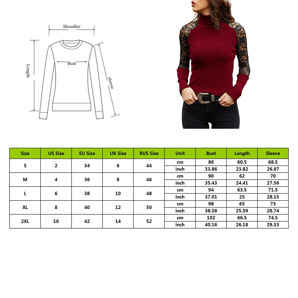 Women Sexy Lace Knitted Autumn Tops Knitwear Femme TopsSexy Half High Sweaters Women Winter Clothes Women Jumper Turtleneck