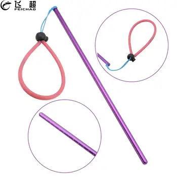 

35cm Aluminum Alloy Dive Scuba Stick Lobster Pointer Rod with Measurement Hand Rope Lanyard Underwater Diving Noise Maker Purple