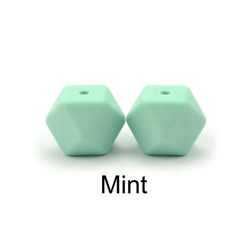 LOFCA 20PCS Hexagon Silicone Beads - BPA-Free Food Grade