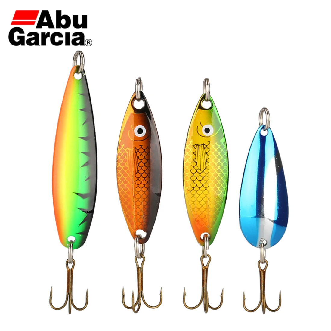 ABU GARCIA PERCH PIKE FISHING LURE KIT TROUT SPINNER SET PACK OF 4 SPOONS 