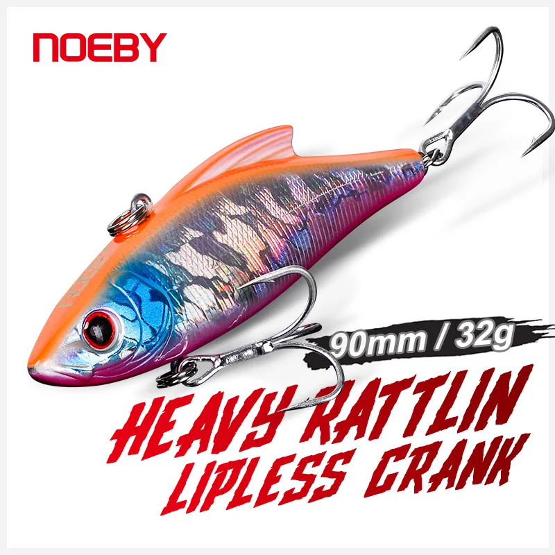 Noeby-Rattling Fishing Lure, Sinking Vibration Wobblers, Artificial Hard  Bait for Sea Bass, Winter Fishing Lure, 9cm, 29g