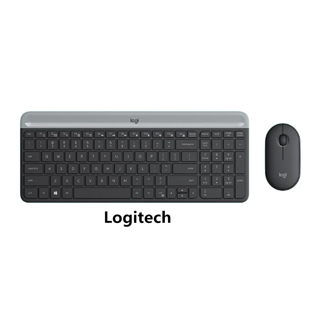Logitech MK470 тонкий 2 4G ультратонкий бесшумный Набор беспроводной клавиатуры и мыши