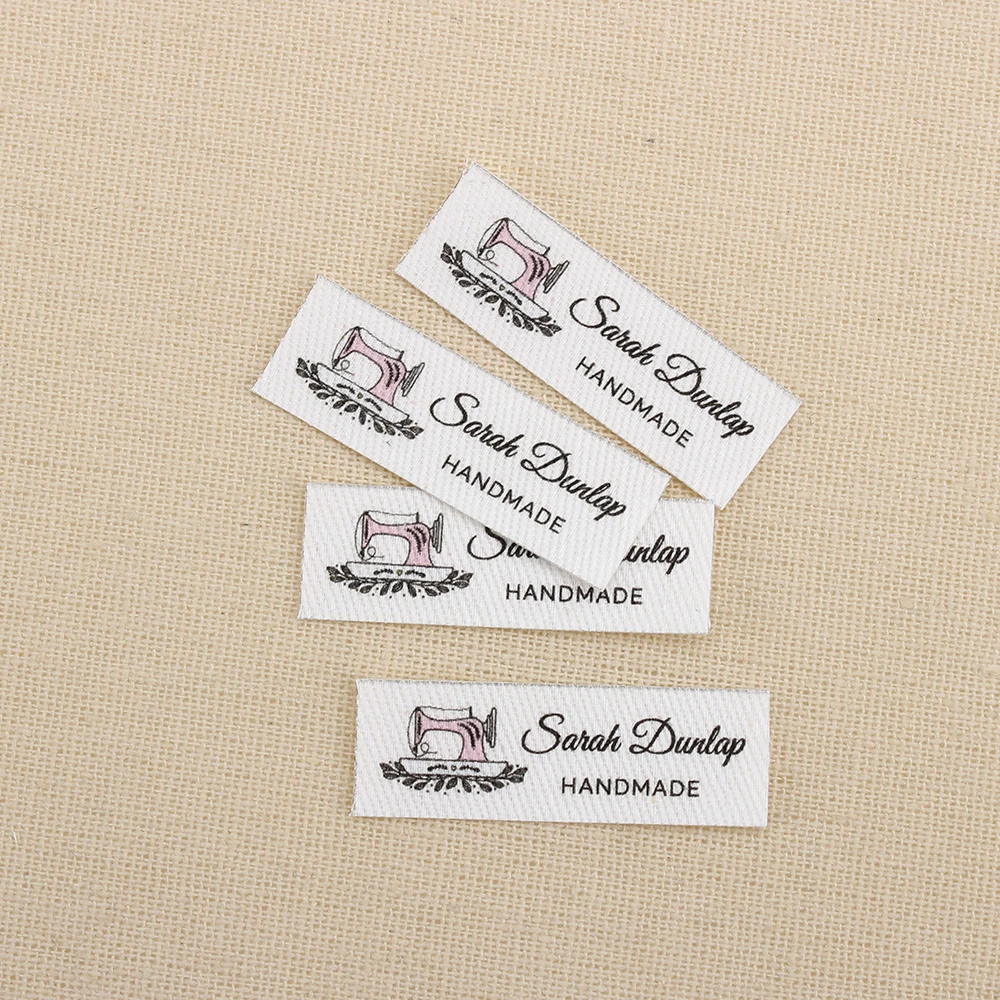 

128pcs Custom Ironing Labels, Logo or Text, Personalized Brand , Clothing Labels, handmade, Custom Design (TB3066)