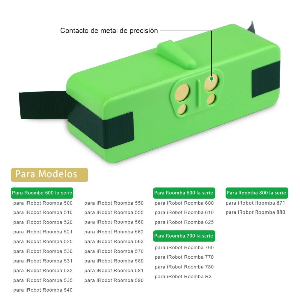 Мексиканский склад 14,4 V 5.2Ah Li-Ion Батарея для iRobot Roomba 500 600 700 800 серии 510 530 550 560 620 650 770 780 870 880 R3