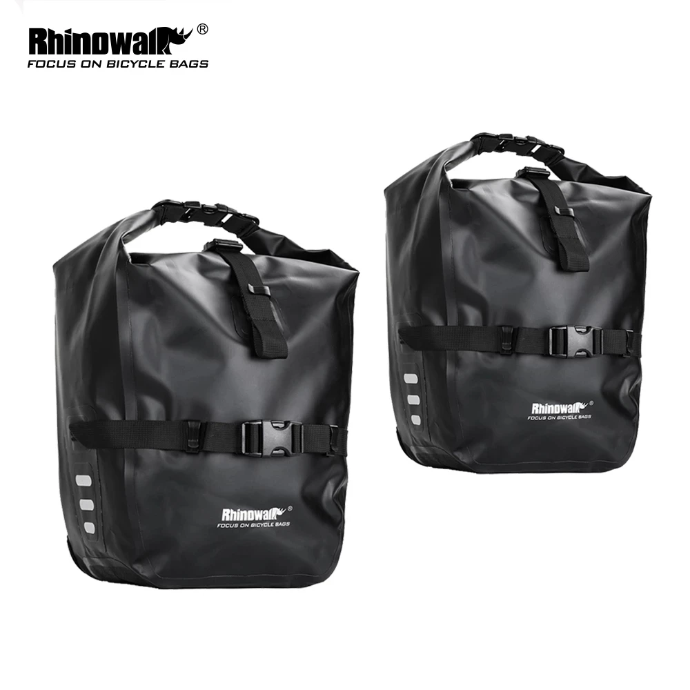 Rhinowalk 2023 New 20L Waterproof Bicycle Pannier Bag Bike Accessories Portable Bike Bag Trunk Pack Cycling Travel Cycling Bag 9
