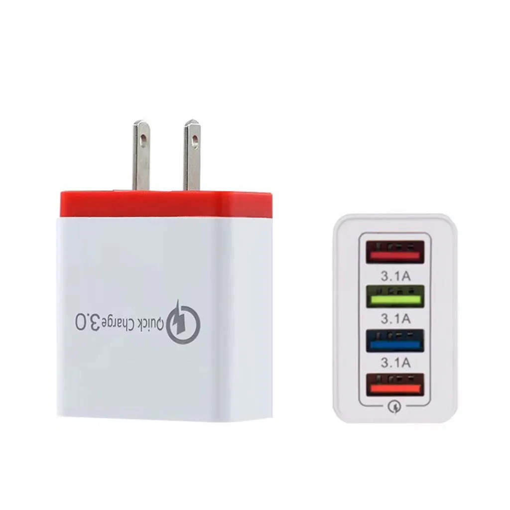 CARPRIE 4 порта Быстрая зарядка QC 3,0 usb-хаб высококачественный ПК огнестойкий материал настенное зарядное устройство А адаптер питания штепсельная вилка европейского стандарта США