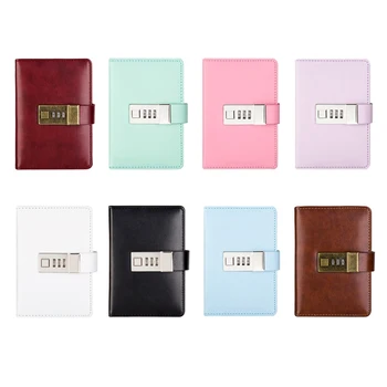 

Notebook Paper Diary with Lock Code Password Notepad 96Sheets Note Book Office School Supplies Gift