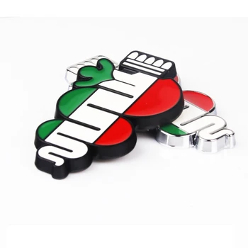 

3D Metal New Italian Flag Alfa Romeo Snake Car Emblem For Car Styling Fender Trunk Lid Nameplate Sticker Decoration