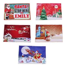 Противоскользящий коврик с рождественским рисунком для дома и снеговика