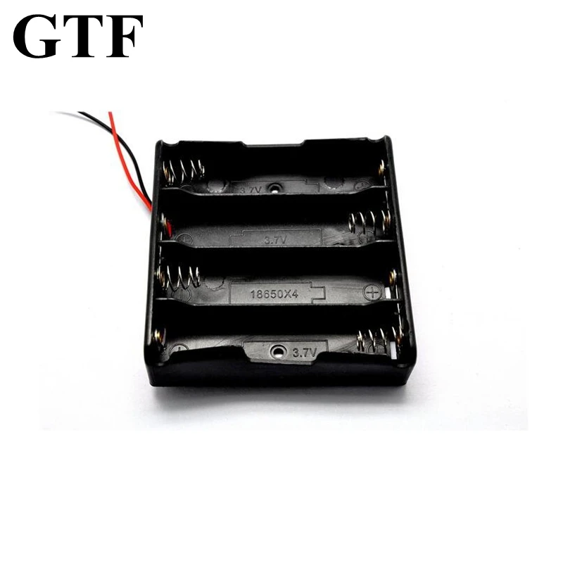 GTF 1 шт. 4*18650 чехол для аккумулятора держатель зажим 4X18650 коробка с выводами 3 7 в