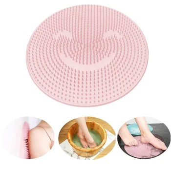 

Silicone Bath Massage Cushion Brush Anti-slip for Lazy Wash Feet Clean Dead Skin Bathroom M88