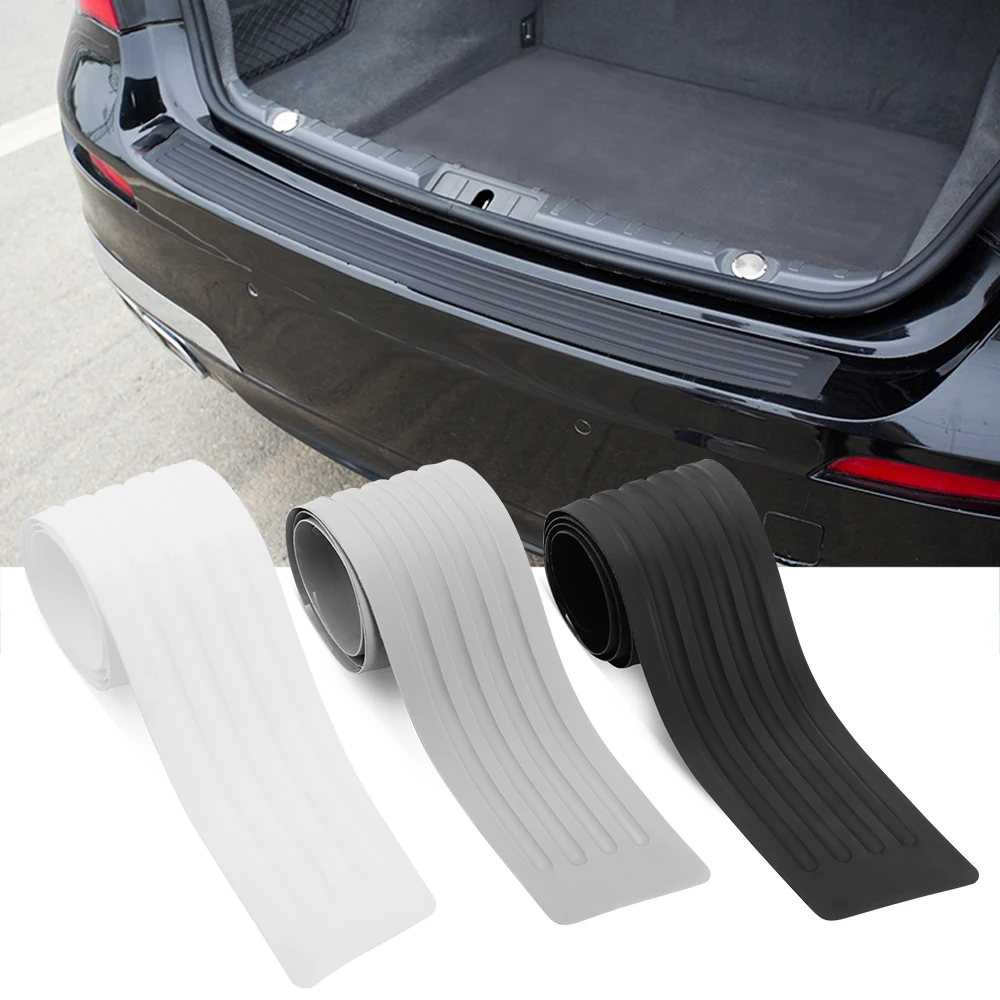 Car Rubber Rear Guard Bumper Protector Trim Cover car sticker plate for SEAT Ibiza Leon Toledo Exeo FR